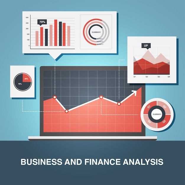 Инфографика анализа бизнеса и финансов