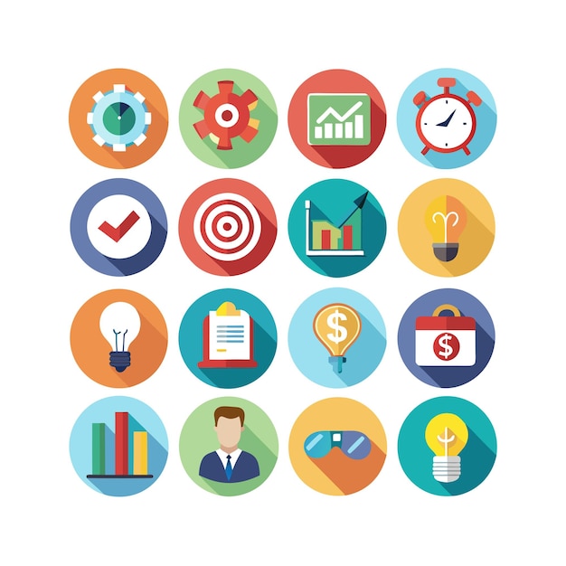 Business and Finance Icon Set Collectie Vector Illustratie voor Documenten Websites en toepassingen