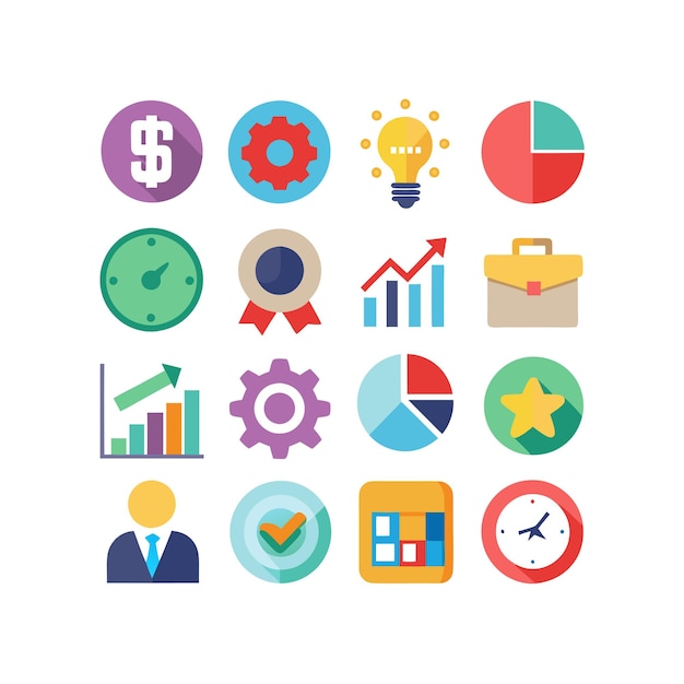 Business and Finance Icon Set Collectie Vector Illustratie voor Documenten Websites en toepassingen