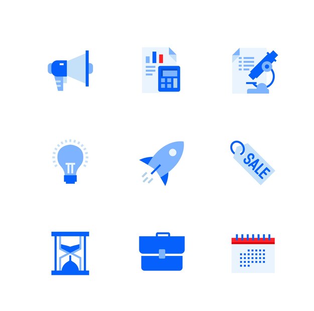 business and marketing icons pack