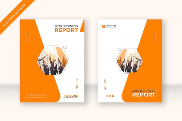 Business annual report, brochure flyer, book cover design template