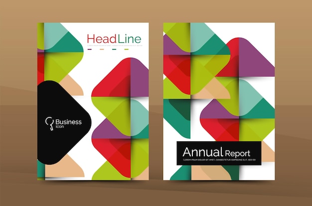 Шаблон дизайна обложки бизнес-годового отчета