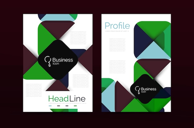 Шаблон дизайна обложки бизнес-годового отчета