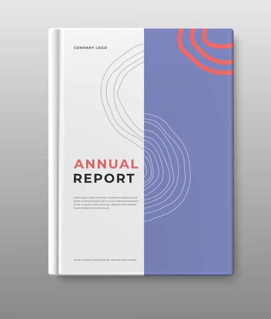 Vector business annual report modern cover design