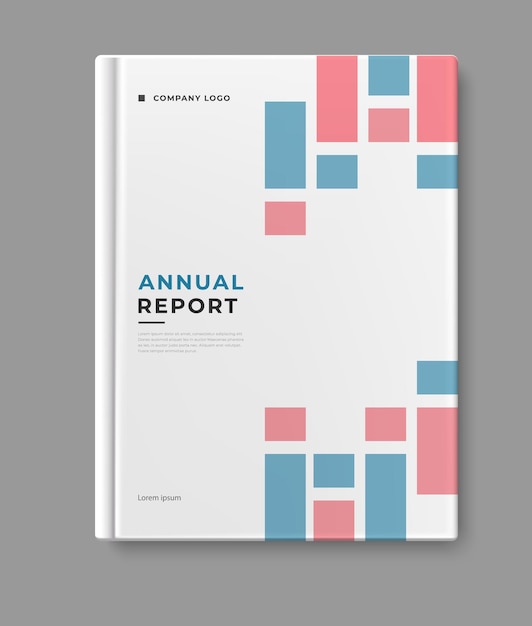 벡터 비즈니스 연례 보고서 템플릿 표지 디자인