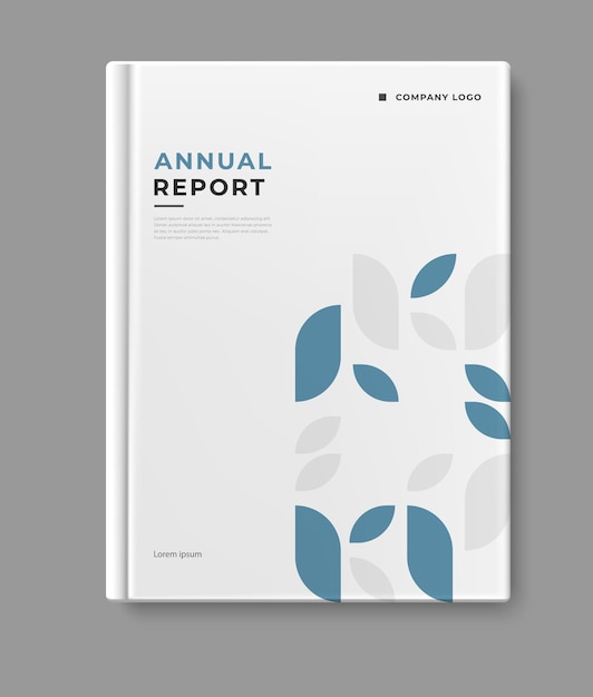 Business annual report template cover design