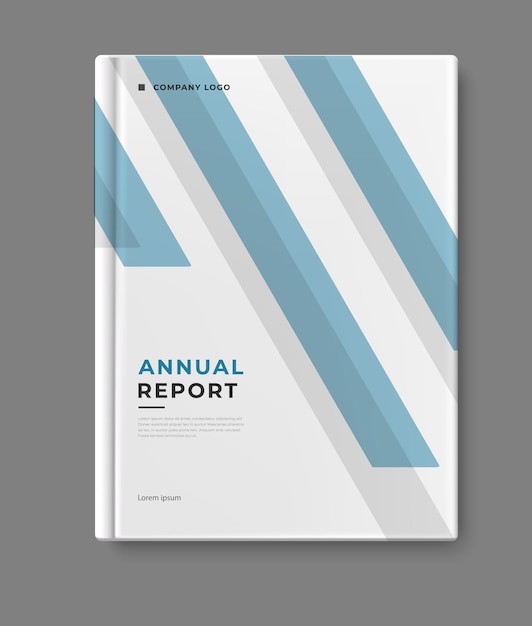 Vector business annual report template cover design