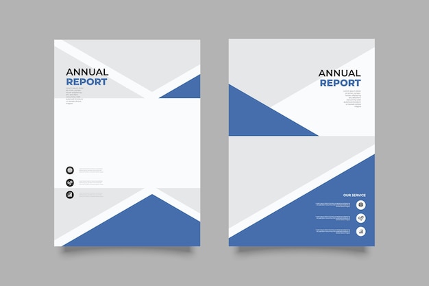 Vector business annual report template cover design