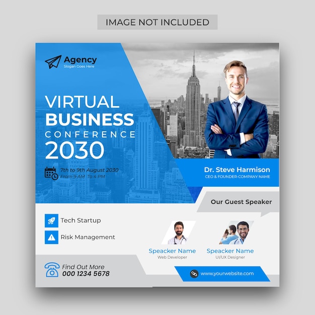 Business annual summit conference social media post template