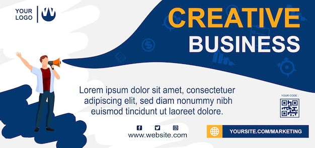 BUSINESS BANNER TEMPLATE MEDIA POST