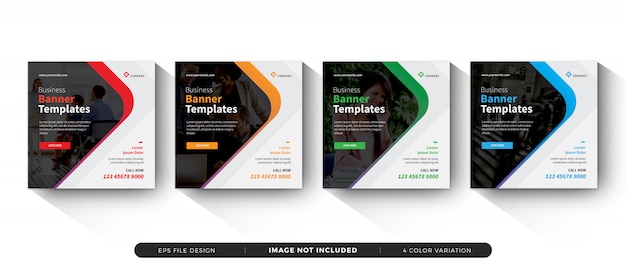 Business banner template set