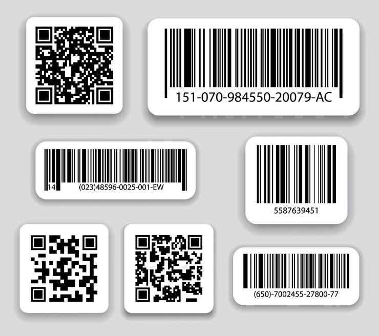 Бизнес штрих-коды и QR-коды Векторный набор.