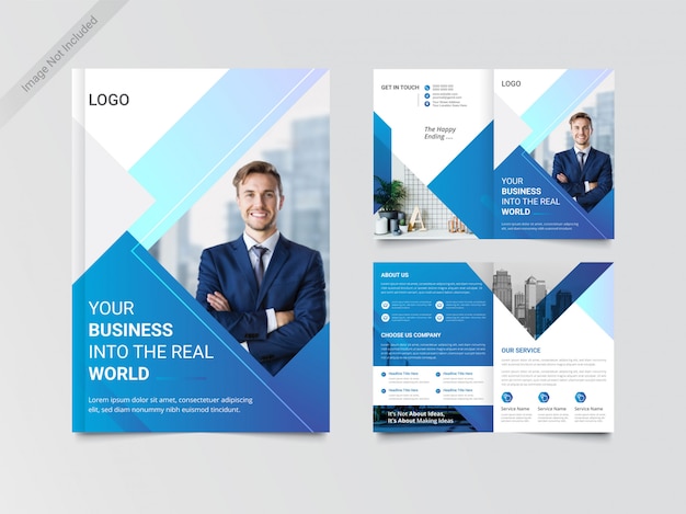 Business Bi-Fold Brochure Design Template