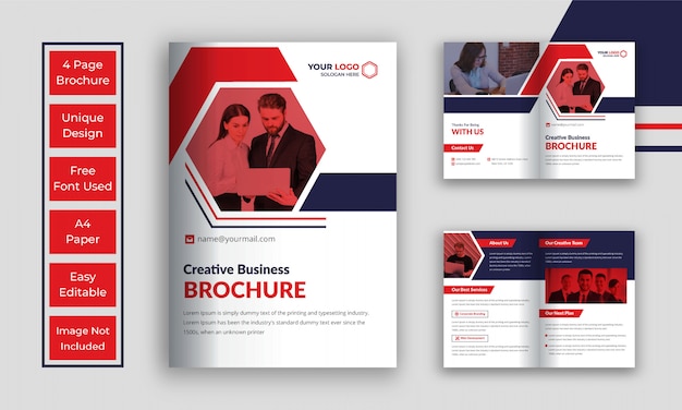 Modello di brochure business bi-fold