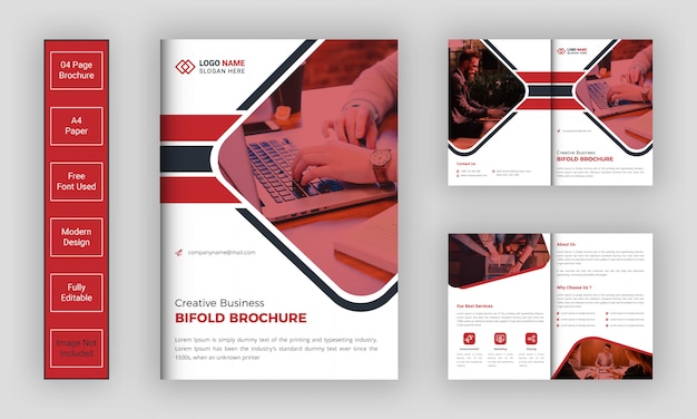 Business bi-fold brochure template