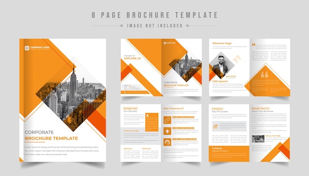 Деловой двойной дизайн брошюры или шаблон каталога буклета корпоративного профиля компании