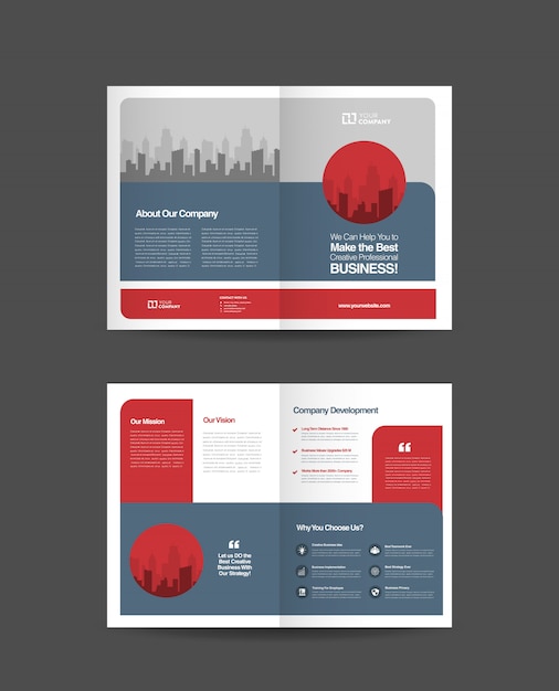 Business bifold brochure design