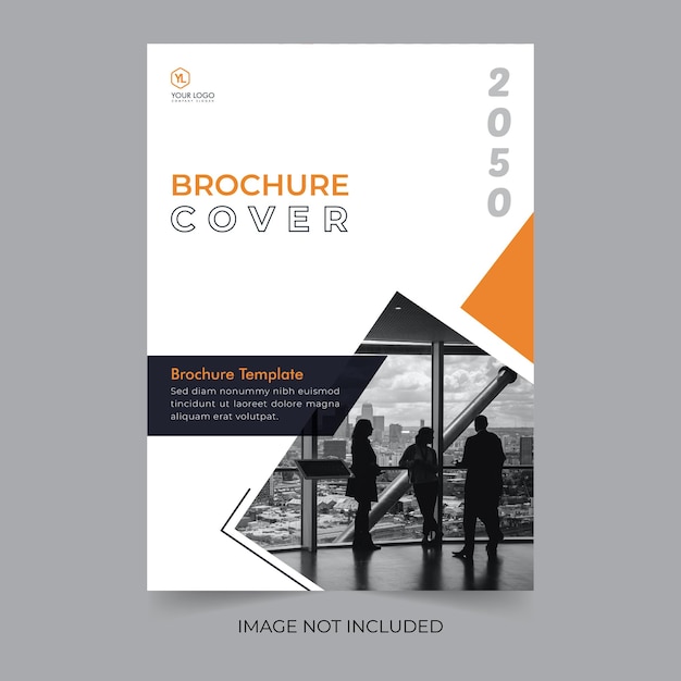 Vector business bifold brochure, modern annual report multipurpose cover design or flyer clean design