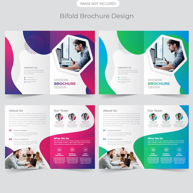 Business bifold brochure ontwerp