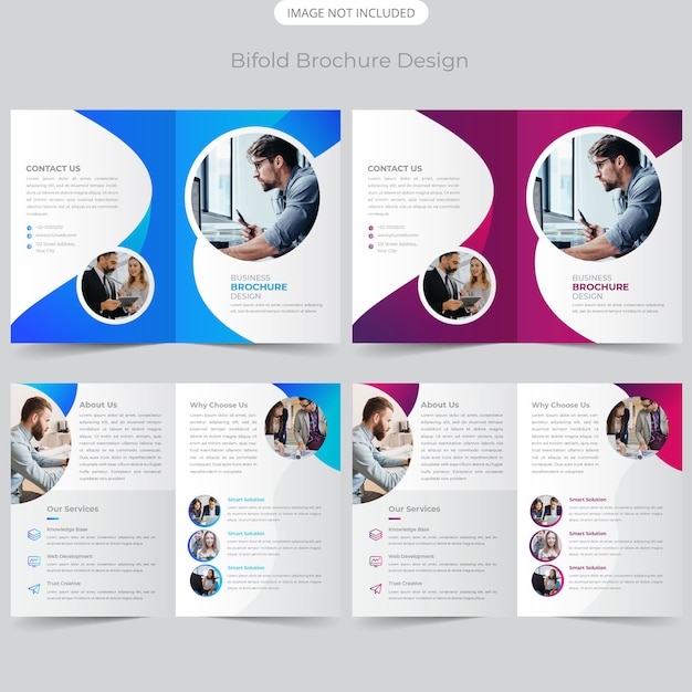 Business bifold brochure ontwerp