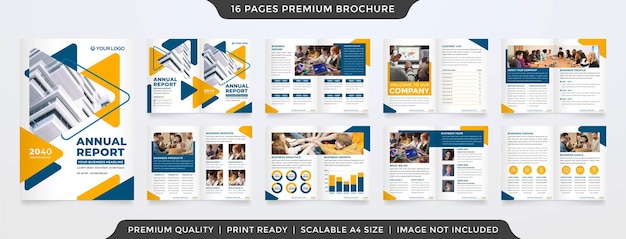 Business bifold brochure template premium style