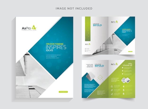 Vector business bifold brochure