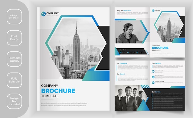 business bifold pages creative brochure template