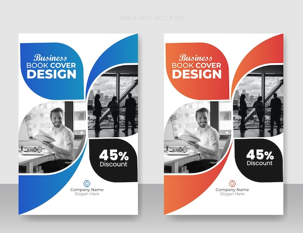 Business book and brochure cover design template