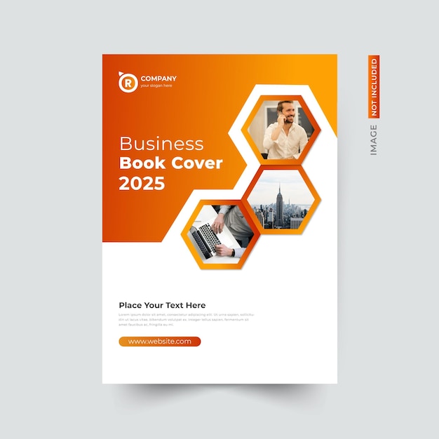 Business book cover corporate flyer design template