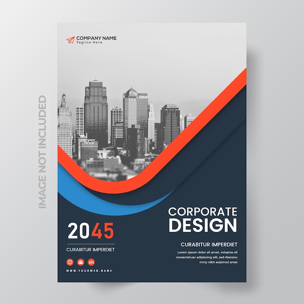 Business book cover Corporate Flyer design template