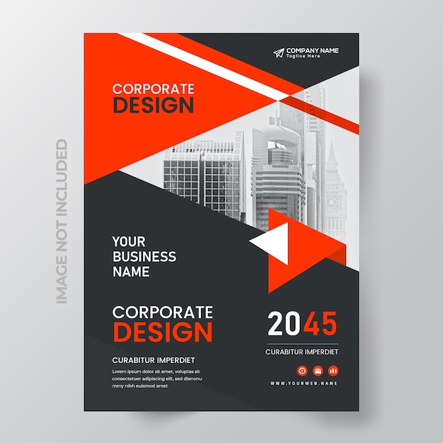 Vector business book cover corporate flyer design