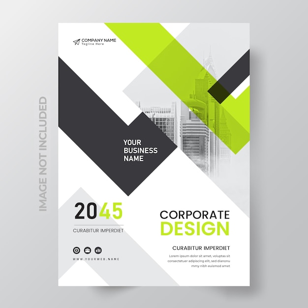 Vector business book cover corporate flyer design