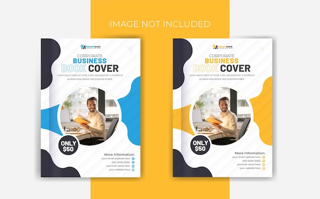 Business book cover design annual report template in a4 with vector