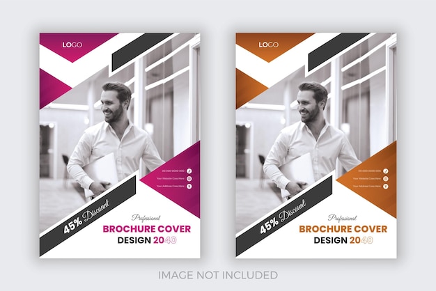 Vector business book cover design or corporate brochure cover template