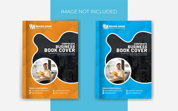 Vector business book cover design template in a4 with vector