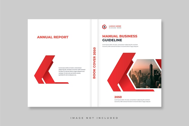 Business Book cover design template or Corporate brochure cover design layout