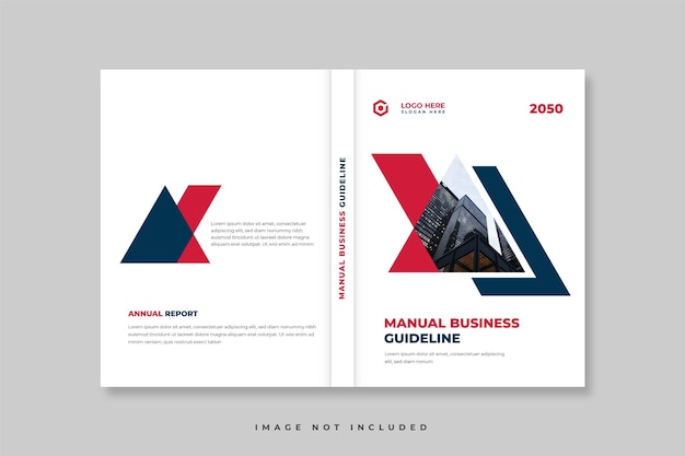 Business Book cover design template or Corporate brochure cover design layout