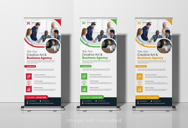 Business branding roll up banner template design