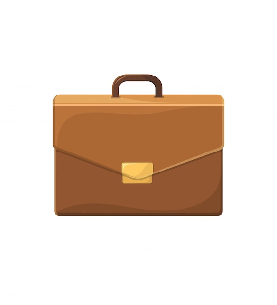Vector business briefcase illustration in flat style
