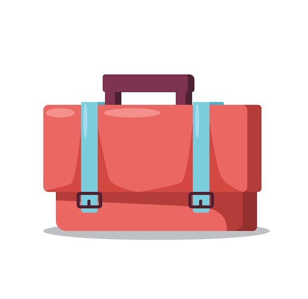 Business briefcase isolated vector illustration