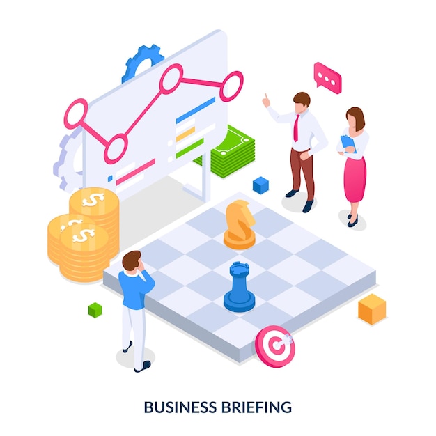 Business briefing. Vector illustration