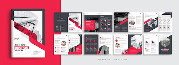 Vector business brochure company profile template layout design multipurpose corporate creative brochure