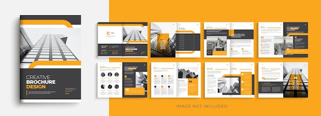 Vector business brochure company profile template layout design multipurpose corporate creative brochure