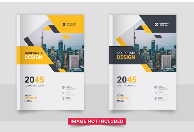 ビジネスパンフレットの表紙のデザインまたは年次報告書と会社概要または小冊子の表紙のデザインテンプレート