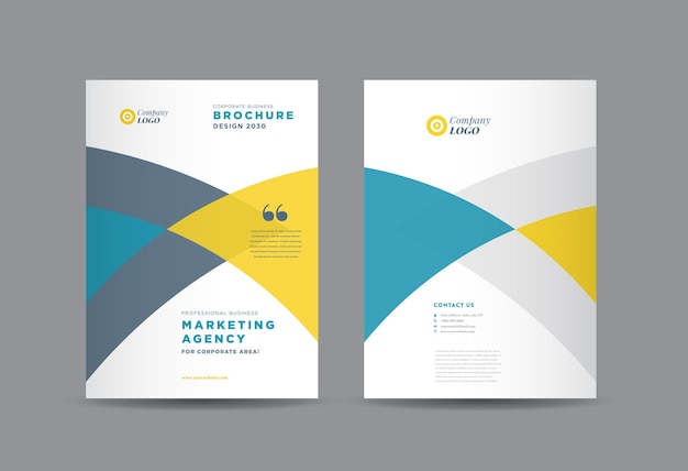 Дизайн обложки бизнес-брошюры или годового отчета и обложка профиля компании или обложка буклета и каталога