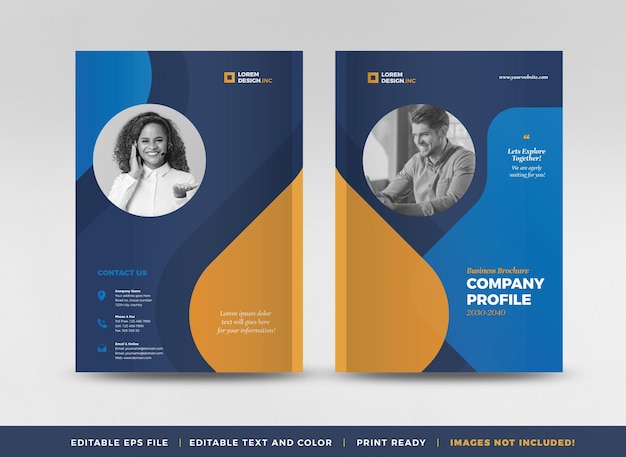 business brochure cover design or annual report and company profile cover or booklet cover