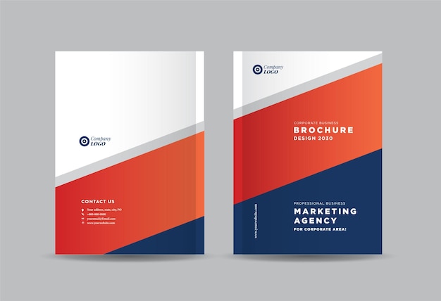 Business brochure cover design or annual report and company profile cover or booklet cover