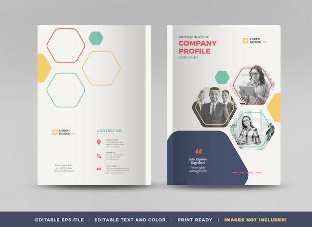 Вектор Дизайн обложки бизнес-брошюры или годового отчета, а также обложка профиля компании или обложка буклета