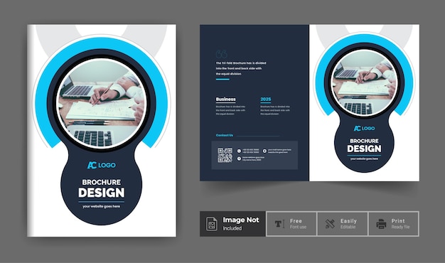 ビジネスパンフレットカバーデザインテンプレートカラフルな企業レイアウトテーマ