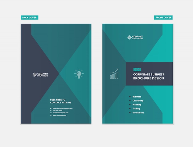 Vector business brochure cover design